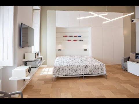 Living room with brick vault ceiling