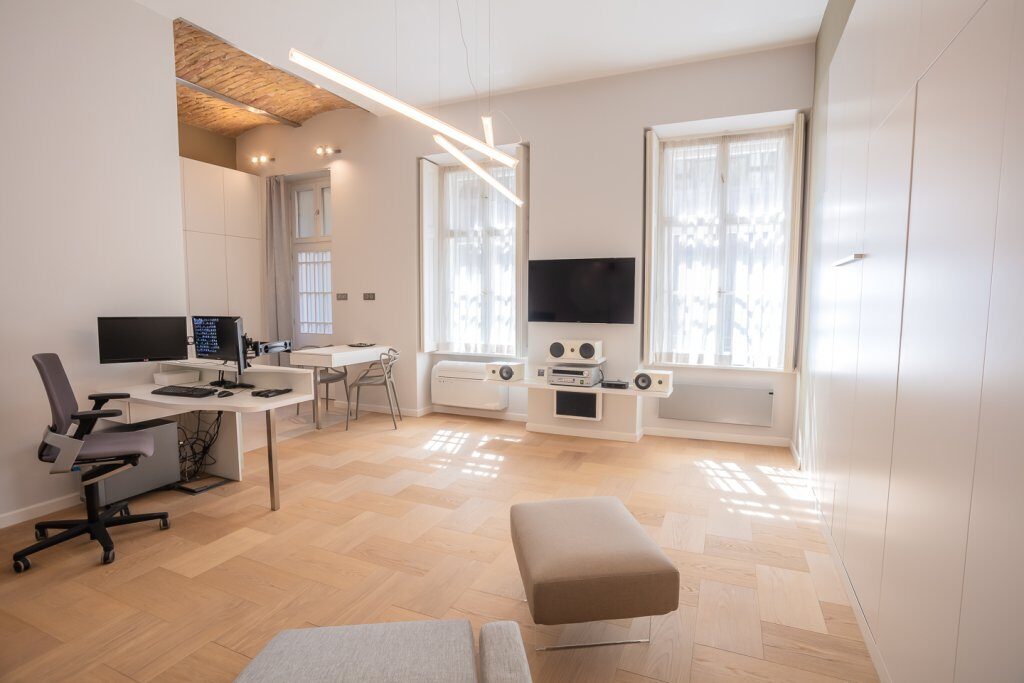 Living room workspace